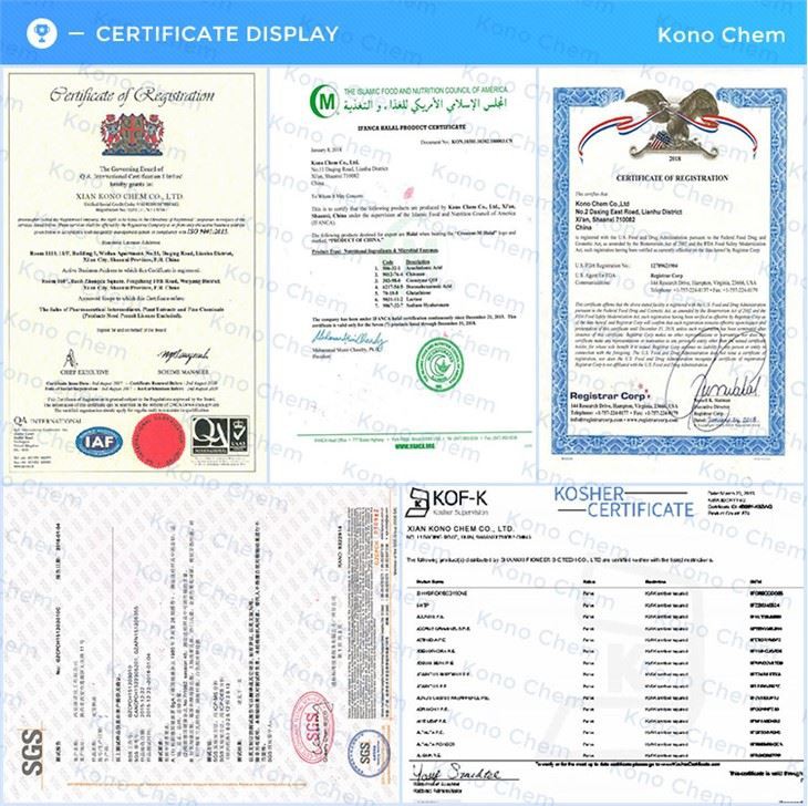 Certificates Of Jasmine Flower Extract Powder