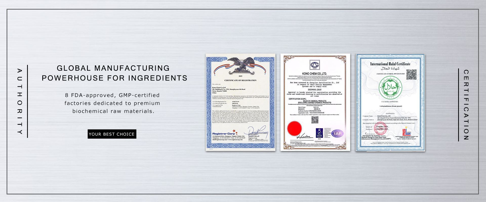 Chemical raw material supplier